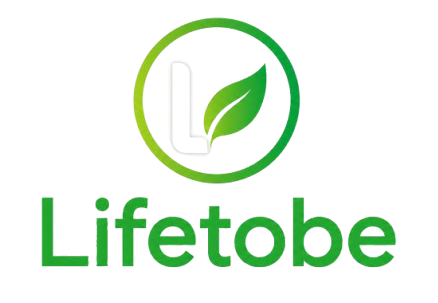 Lifetobe logo with a green leaf on a white background